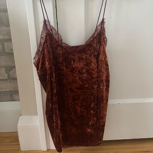 Nordstrom Lace and Velvet Tank Top